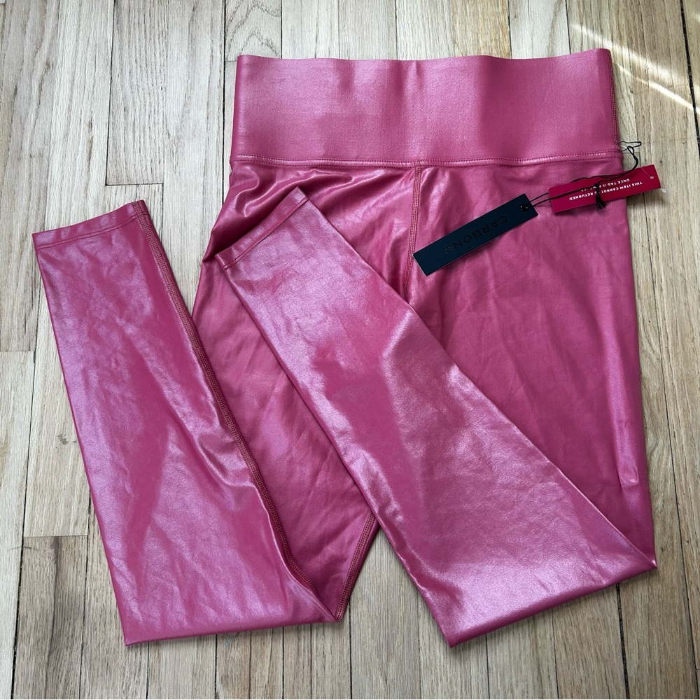 NWT carbon38 takara shine‎ leggings pink large full length 28”